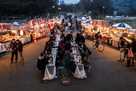 Puesto de comida en el parque Yoyogi