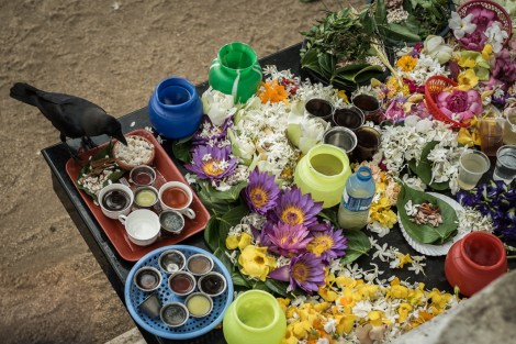 Ofrendas en Kandy, Sri Lanka